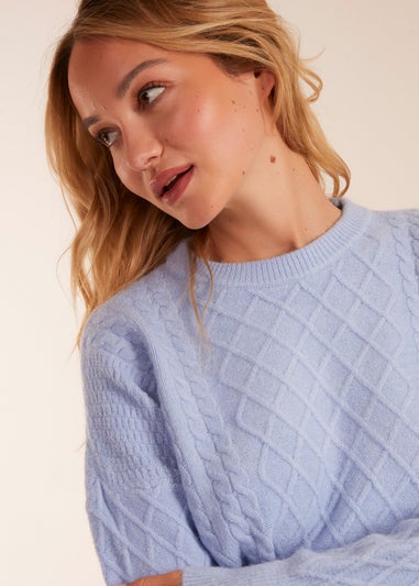 Blue Vanilla Soft Ribbed Jumper