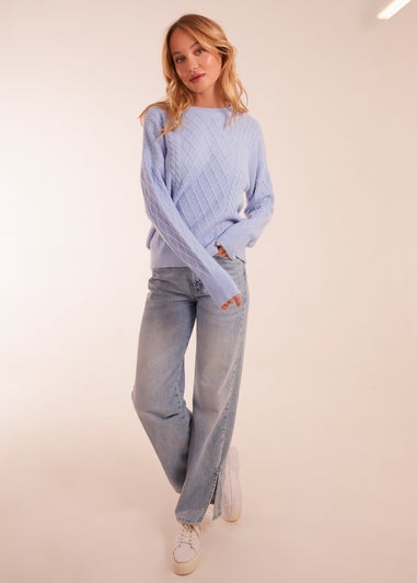 Blue Vanilla Soft Ribbed Jumper