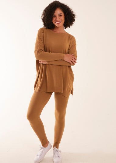 Blue Vanilla Side Split Jumper Lounge Set