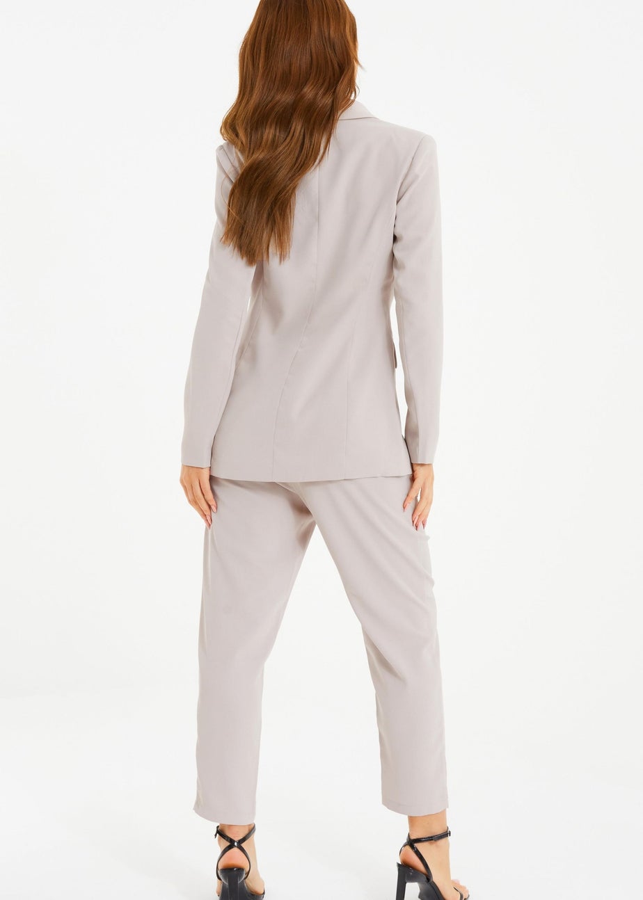 Quiz Stone High Waisted Tapered Trousers