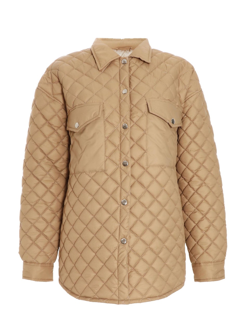 Quiz Stone Quilted Shacket