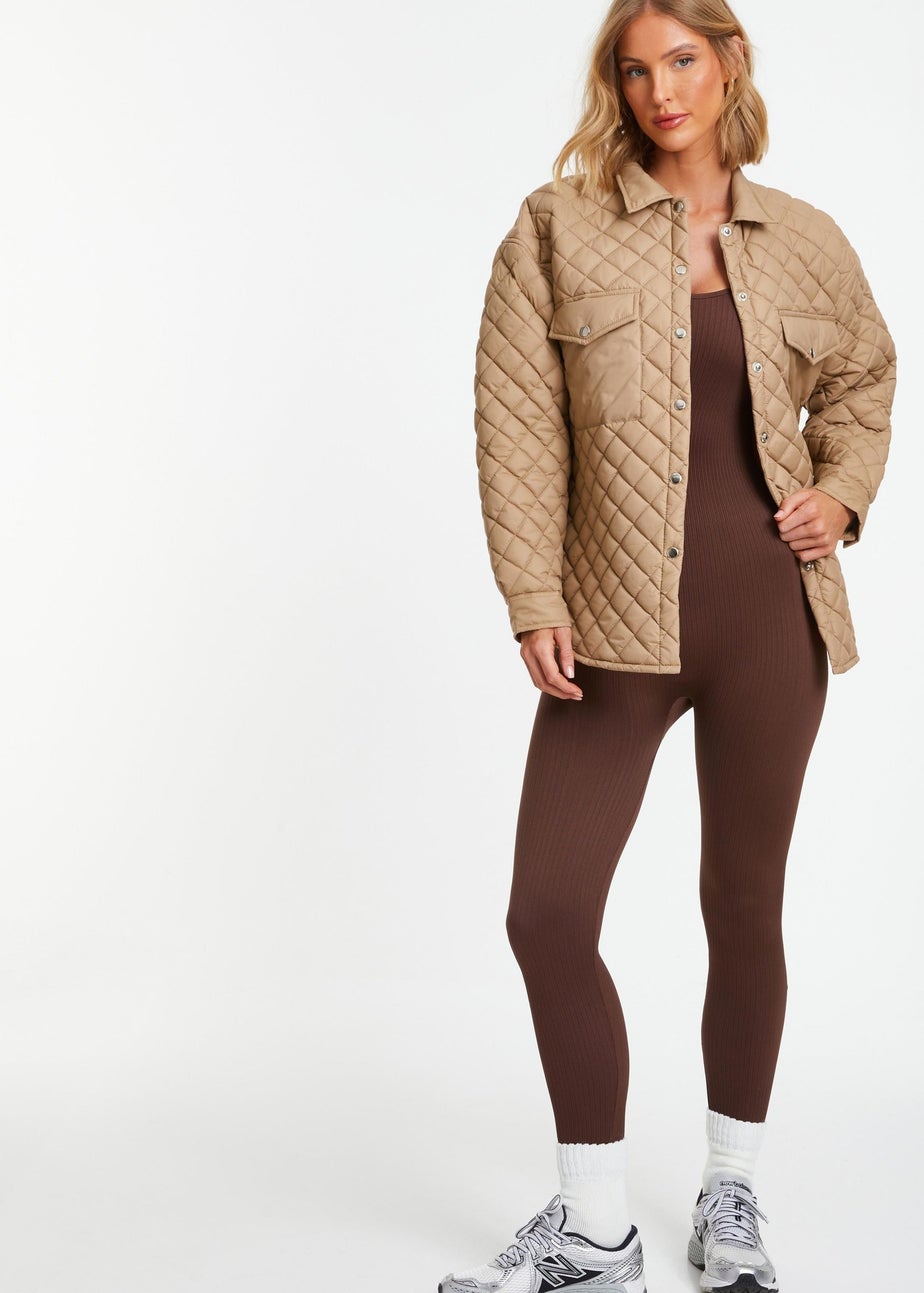Quiz Stone Quilted Shacket
