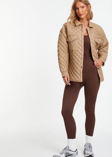 Quiz Stone Quilted Shacket