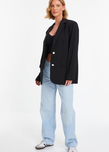 Quiz Black Oversized Tailored Blazer