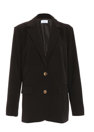 Quiz Black Oversized Tailored Blazer