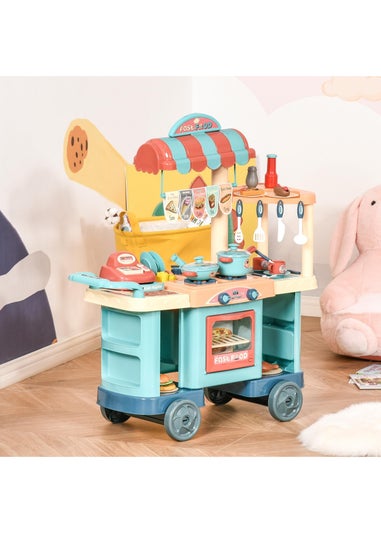 HOMCOM 50 Pcs Kids Kitchen Play Set