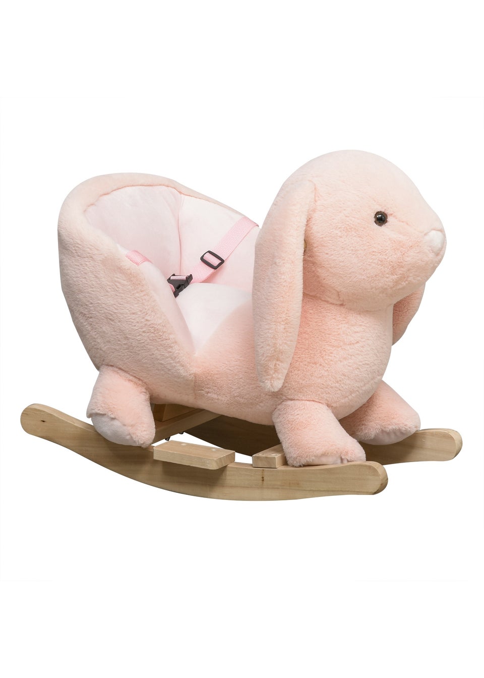 HOMCOM Kids Rocking Rabbit Plush Toy