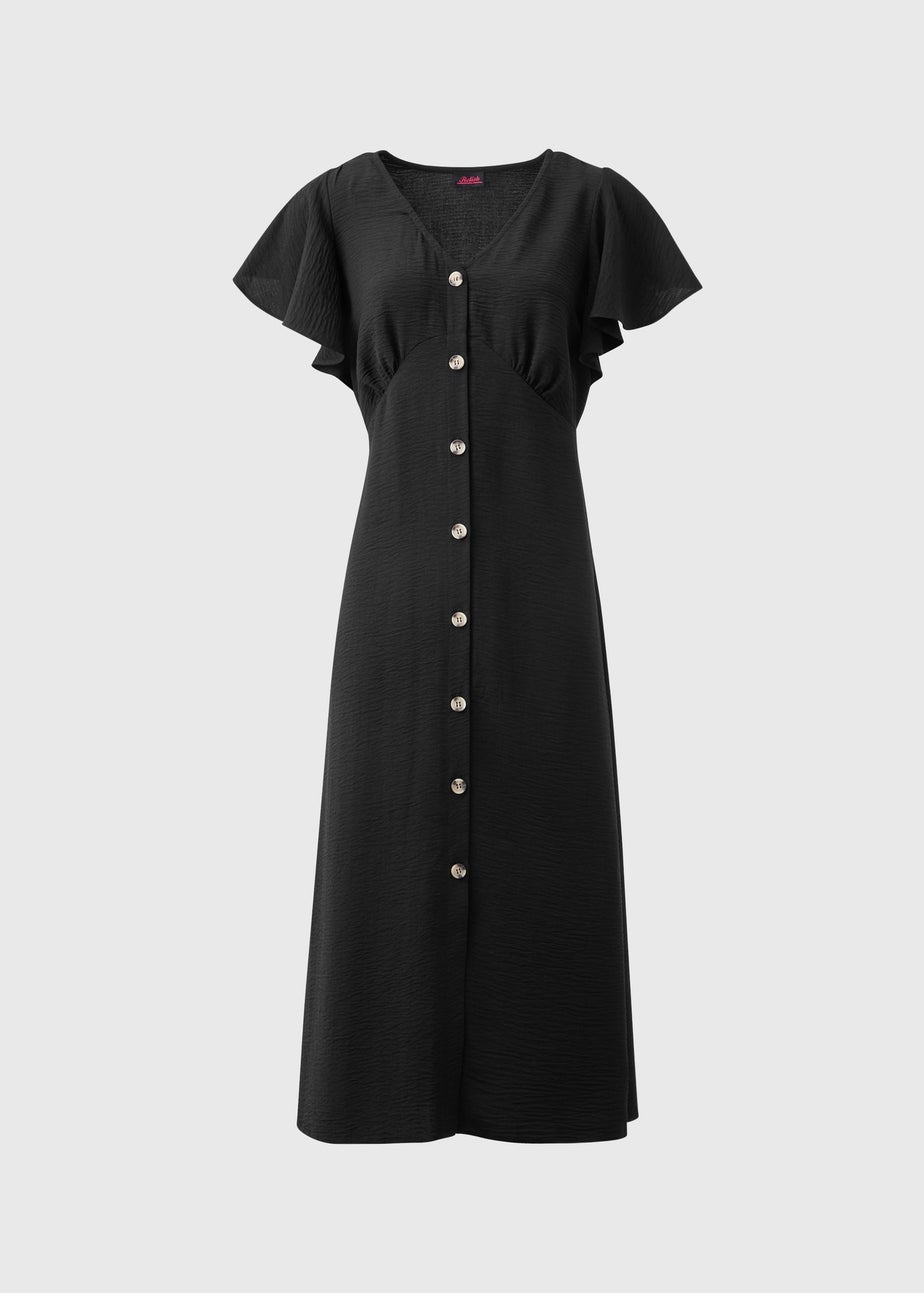 Et Vous Black Angel Sleeve Airflow Midi Dress