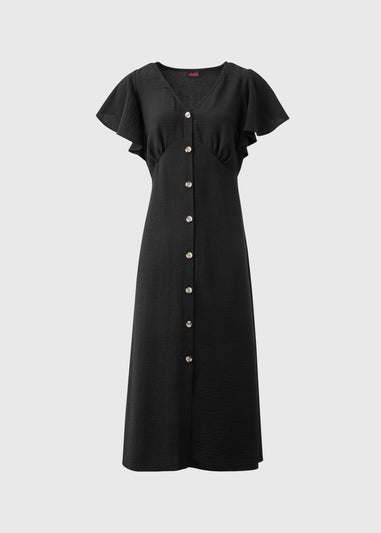 Et Vous Black Angel Sleeve Airflow Midi Dress
