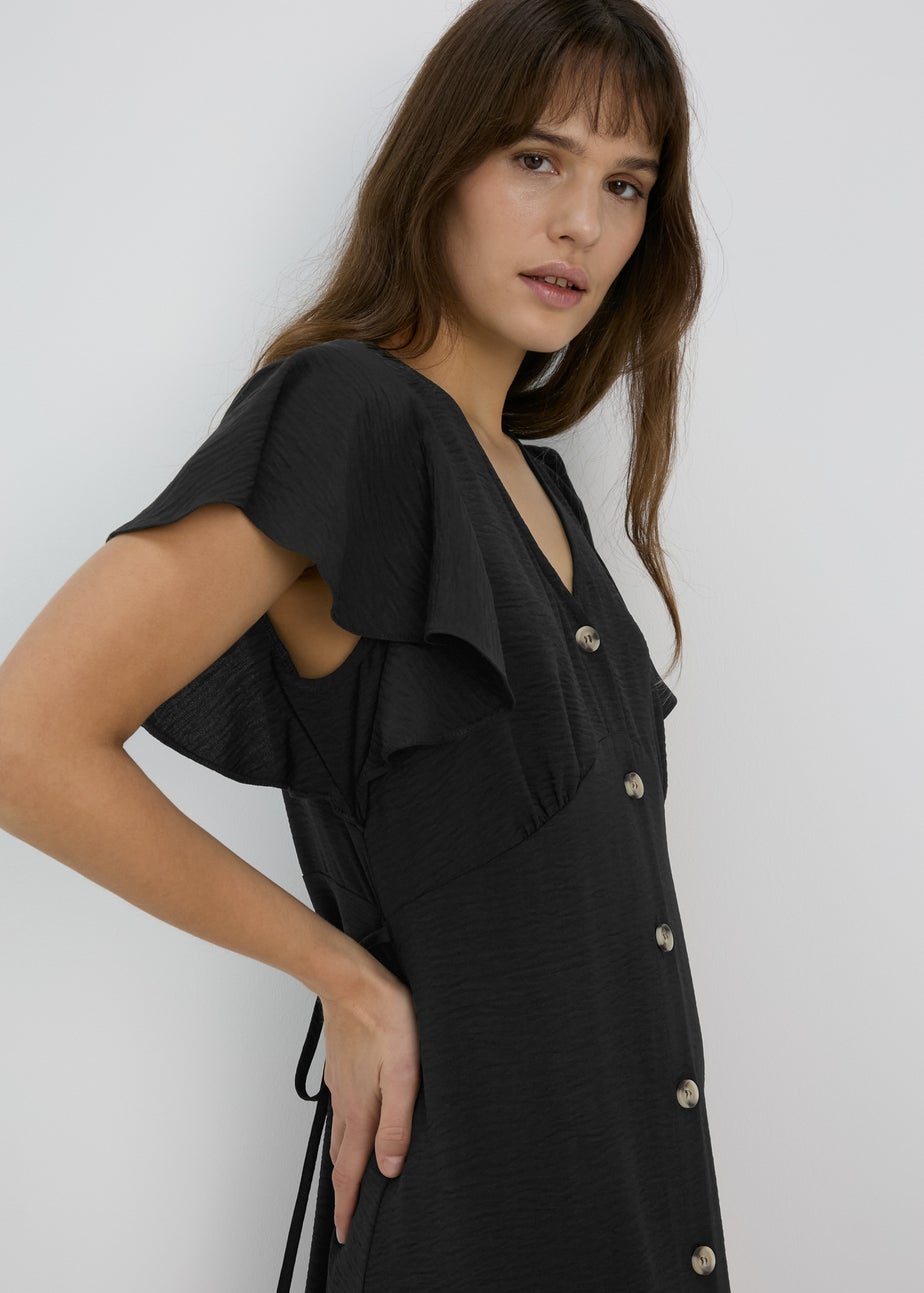 Et Vous Black Angel Sleeve Airflow Midi Dress