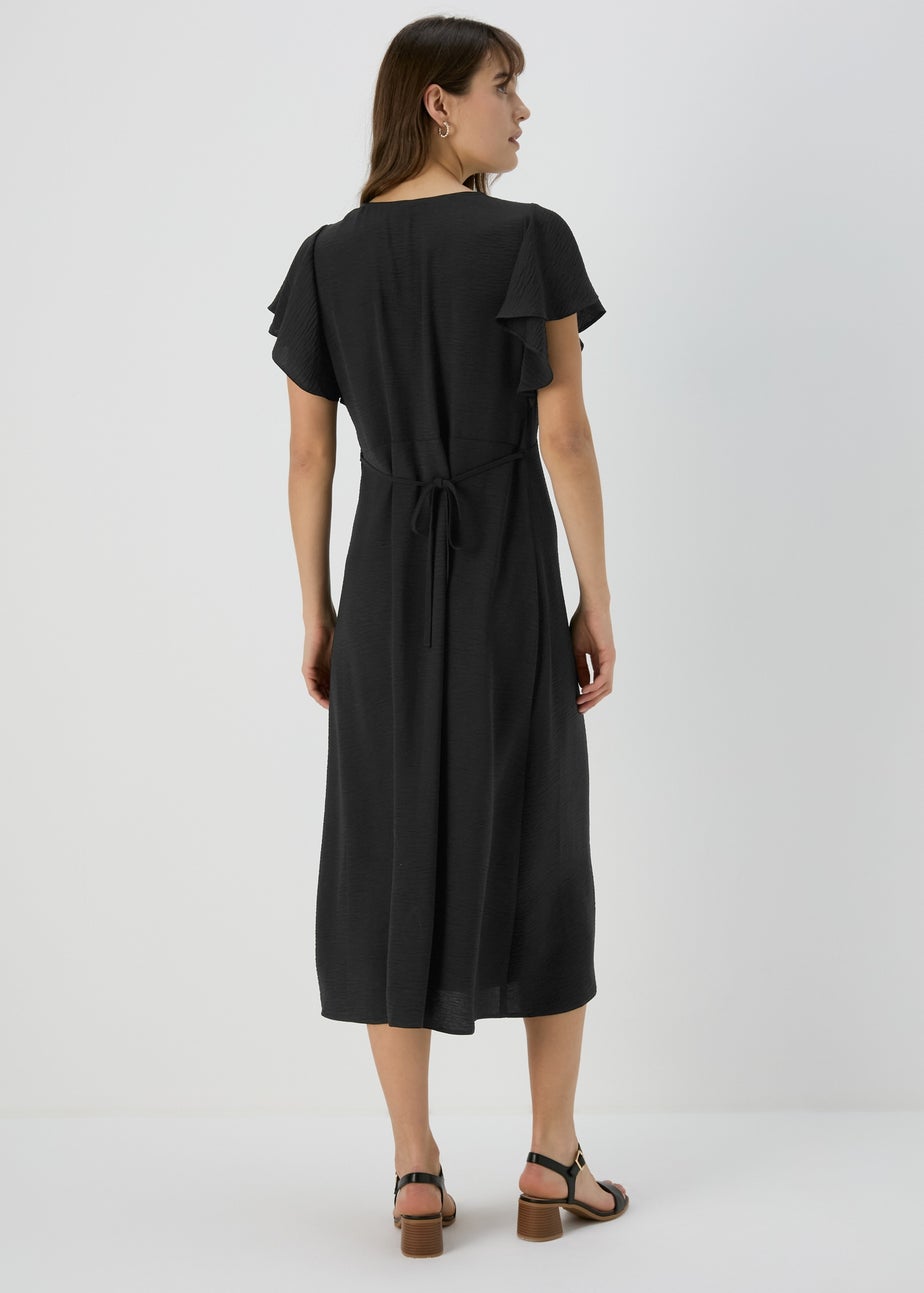 Et Vous Black Angel Sleeve Airflow Midi Dress