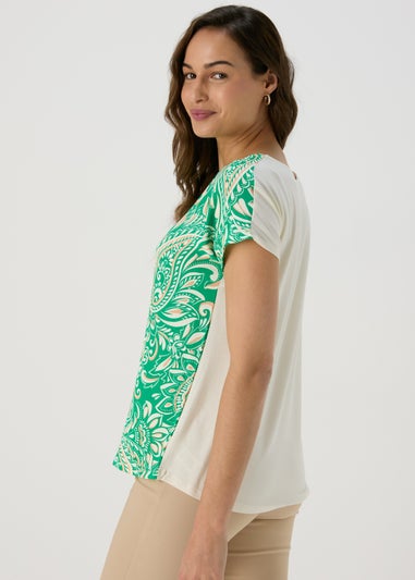 Et Vous Green & White Paisley T-Shirt