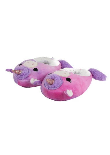 Kids Purple Squishmallows Lola Slippers (Younger 11-Older 7)