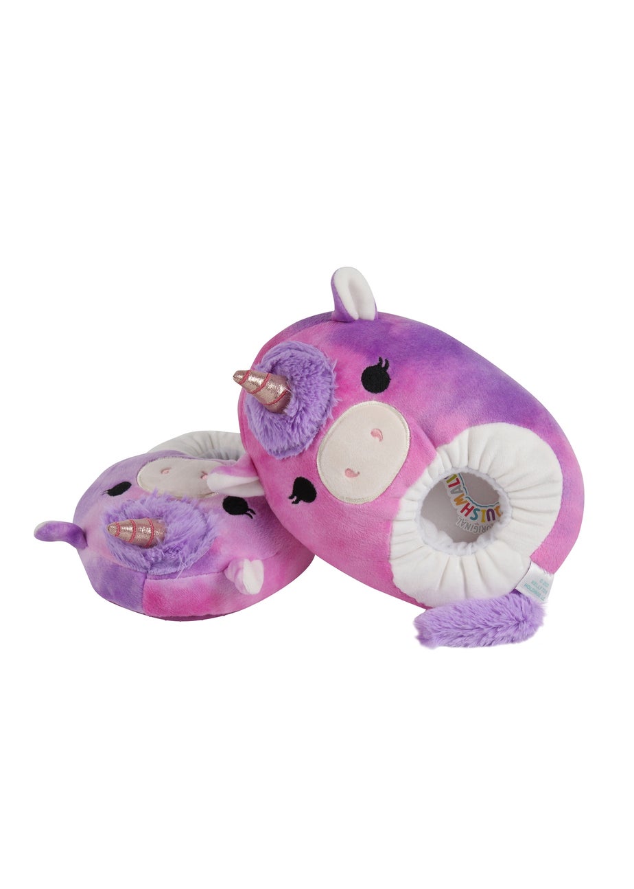 Kids Purple Squishmallows Lola Slippers (Younger 11-Older 7)