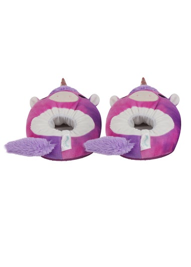 Kids Purple Squishmallows Lola Slippers (Younger 11-Older 7)