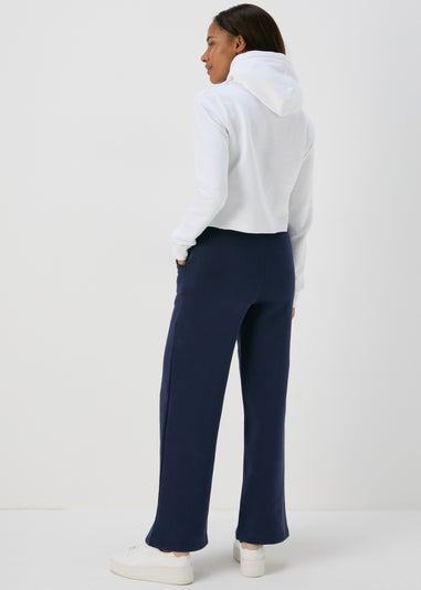 Navy Wide Leg Trousers
