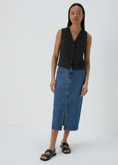 Et Vous Black Co Ord Suit Waistcoat