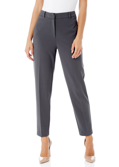 Roman Dark-Grey Straight Leg Stretch Trouser