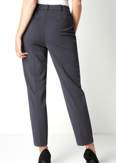 Roman Dark-Grey Straight Leg Stretch Trouser