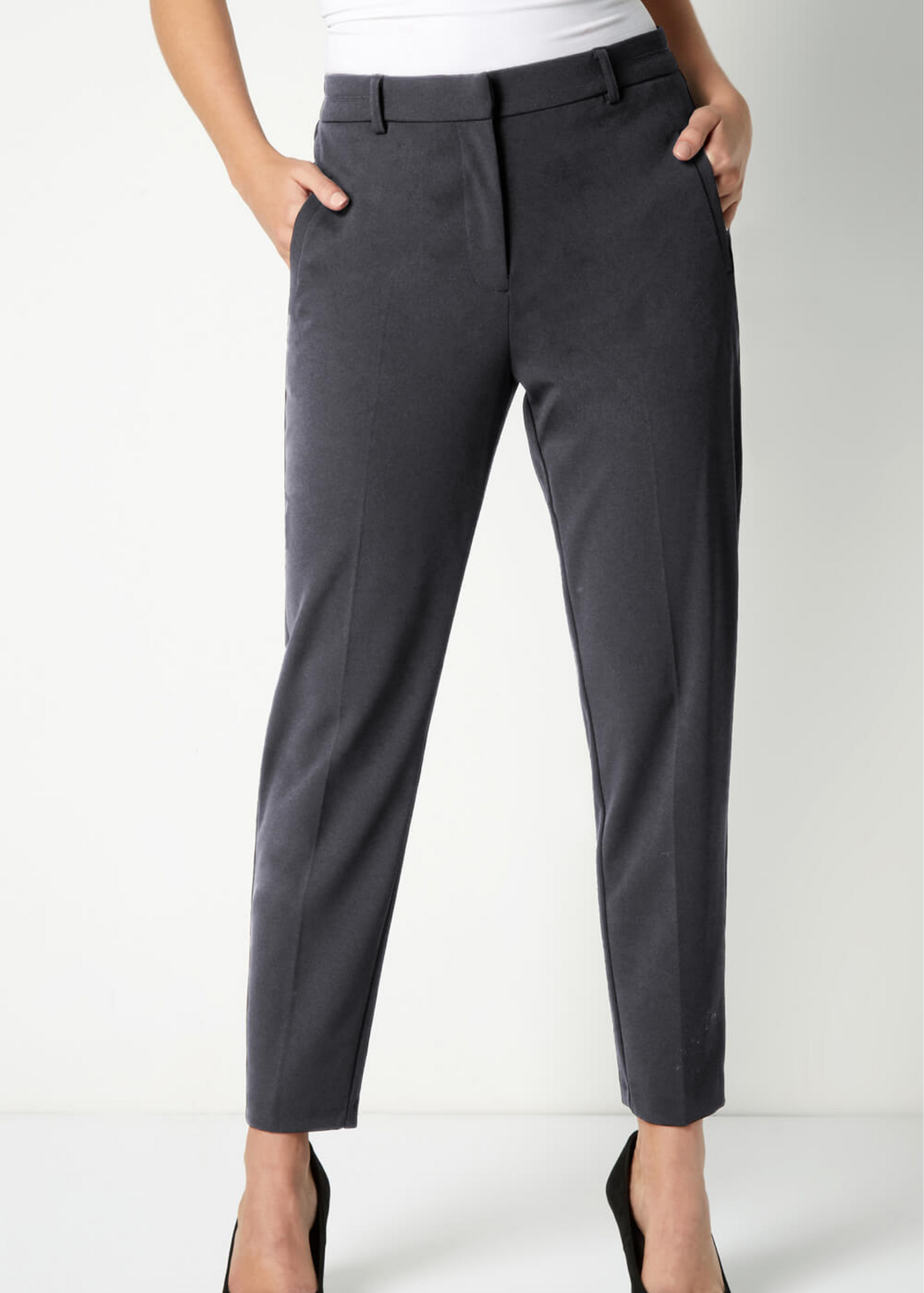 Roman Dark-Grey Straight Leg Stretch Trouser