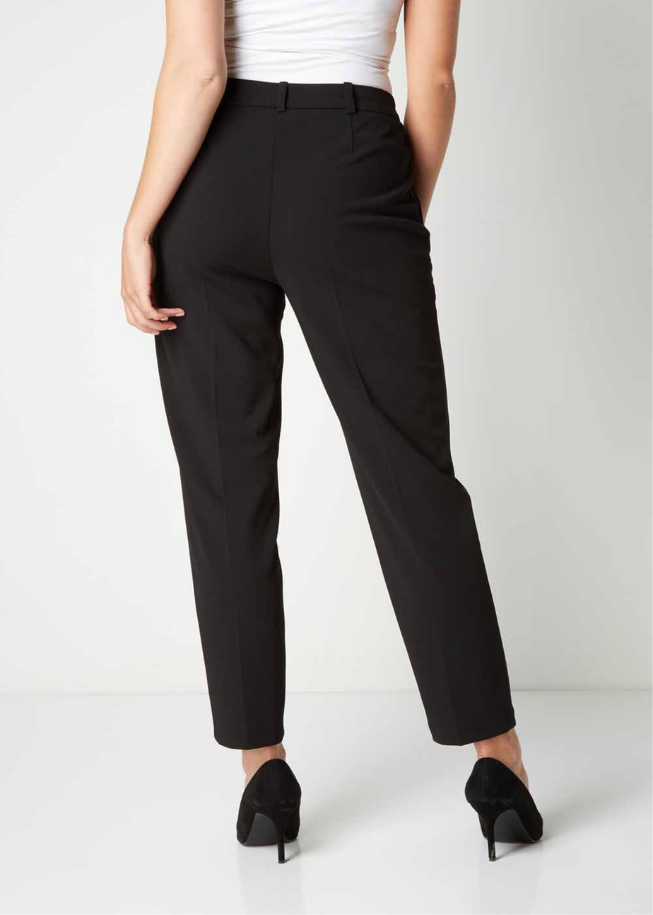 Roman Black Straight Leg Stretch Trouser