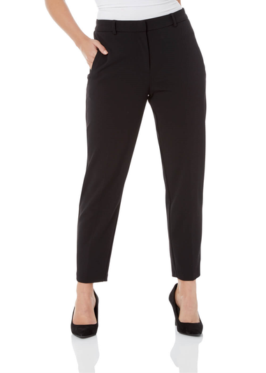 Roman Black Straight Leg Stretch Trouser