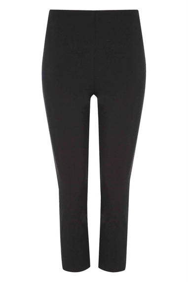 Roman Black Cropped Stretch Trouser Capri Summer Leggings 3/4 Pedal Pushers