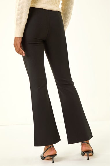 Roman Black Full Length Bootcut Elastic Waist Trouser