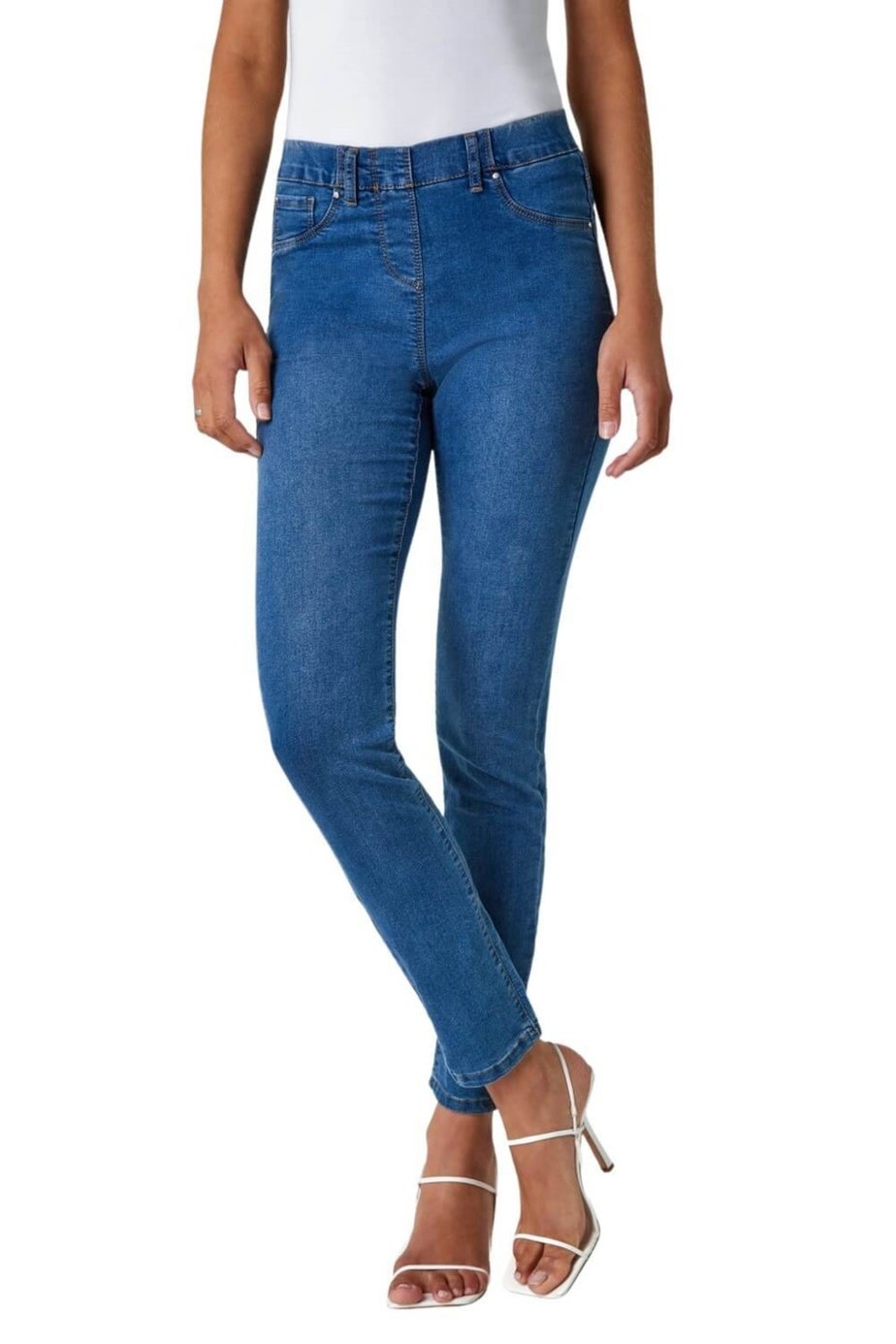 Roman Denim Elastic Waist 31" Denim Stretch Jegging