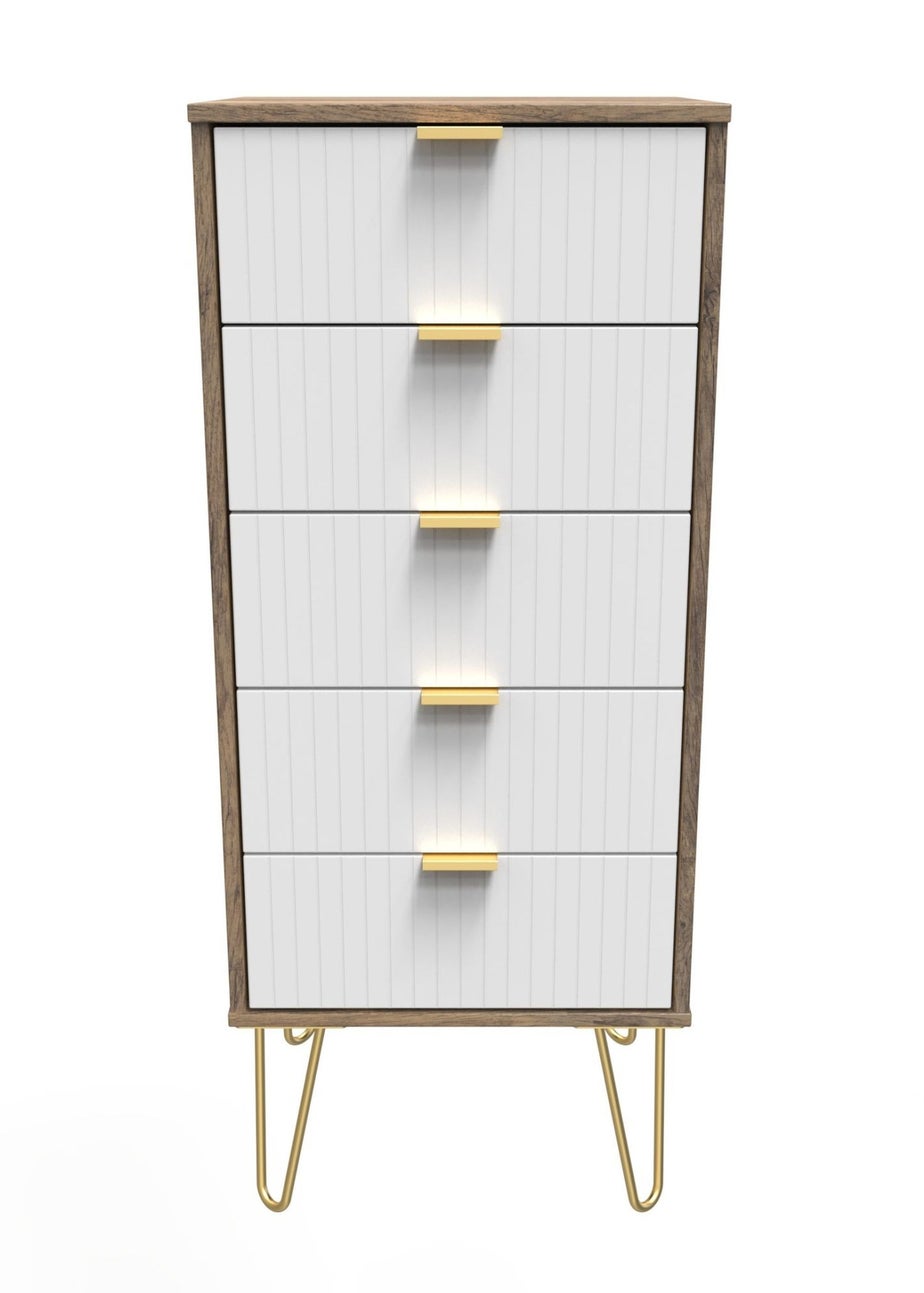 Ready Assembled Lisbon 5 Drawer Tallboy