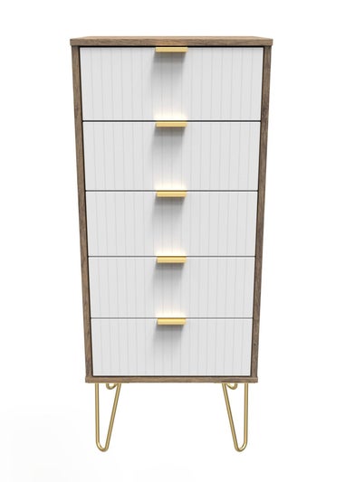 Ready Assembled Lisbon 5 Drawer Tallboy