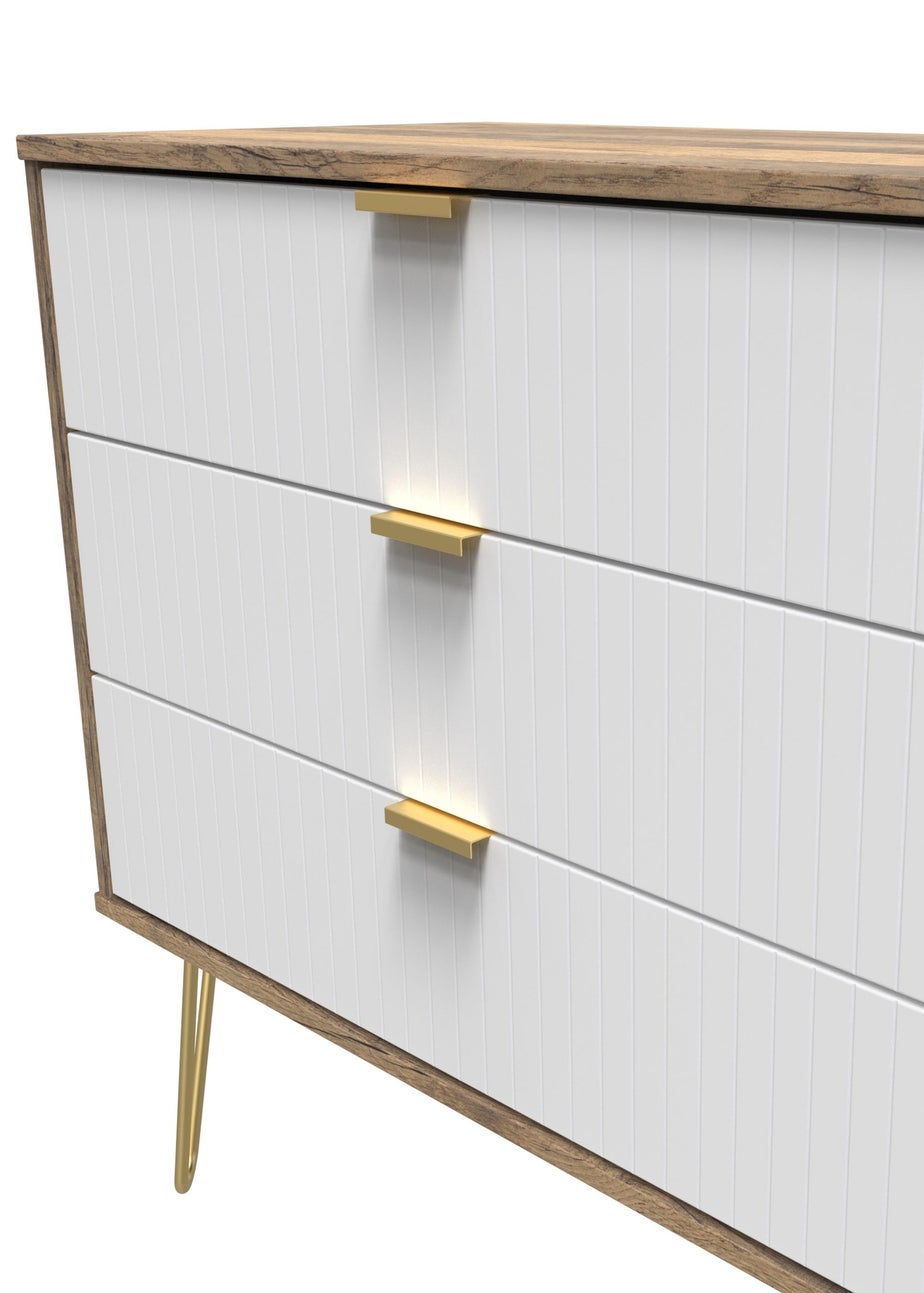 Ready Assembled Lisbon 3 Drawer Chest