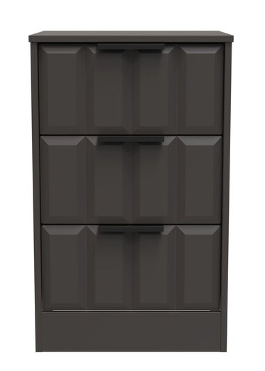 Ready Assembled Nevada 3 Drawer Bedside