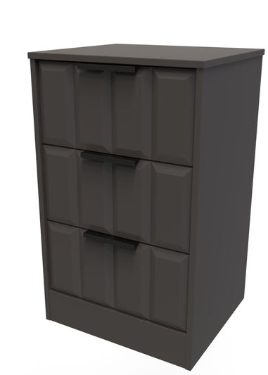 Ready Assembled Nevada 3 Drawer Bedside