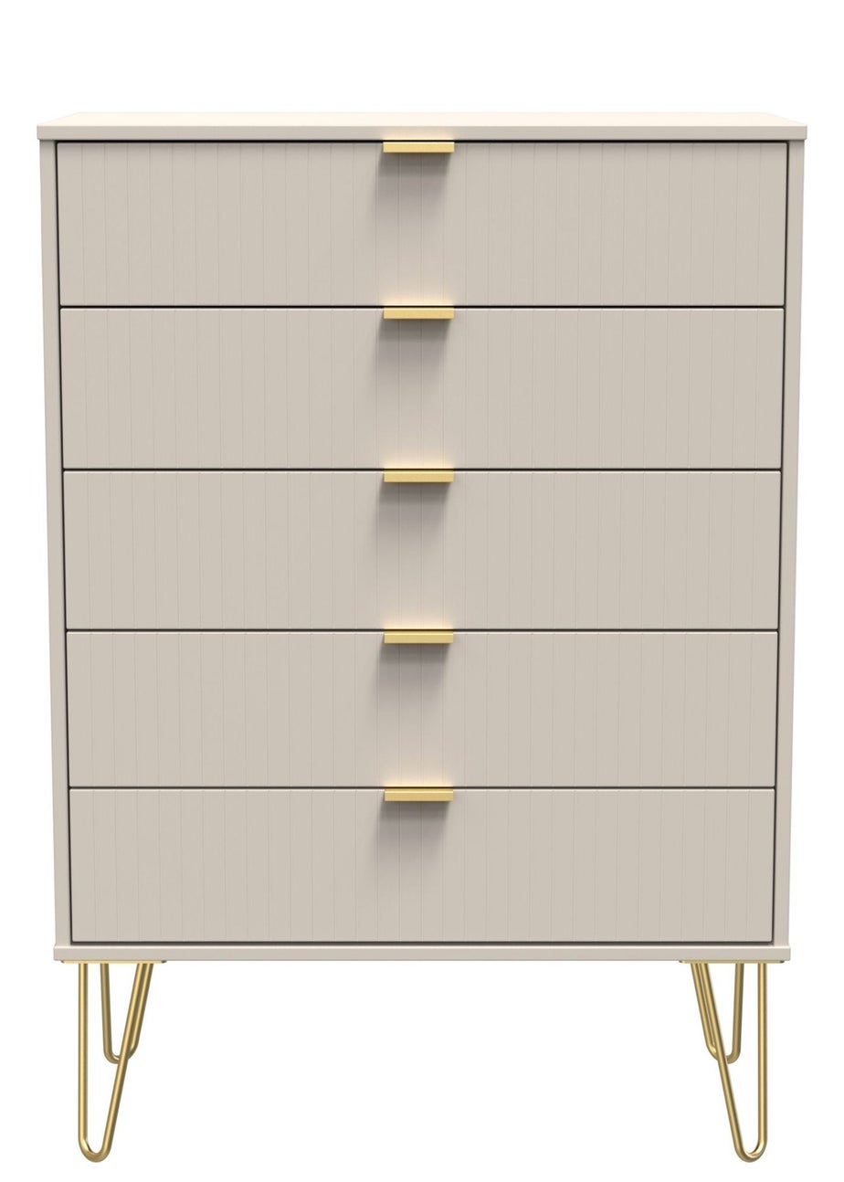 Ready Assembled Lisbon 5 Drawer Chest