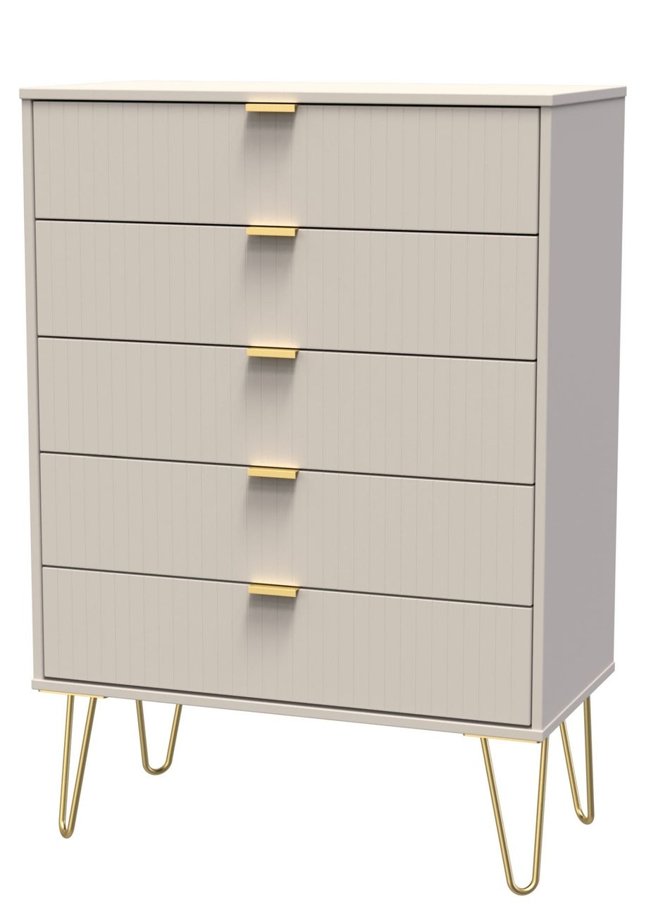 Ready Assembled Lisbon 5 Drawer Chest