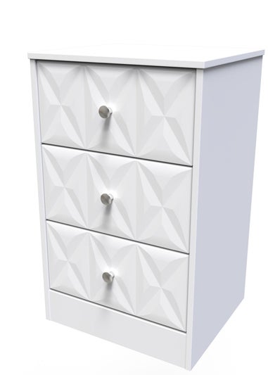 Ready Assembled Toronto 3 Drawer Bedside