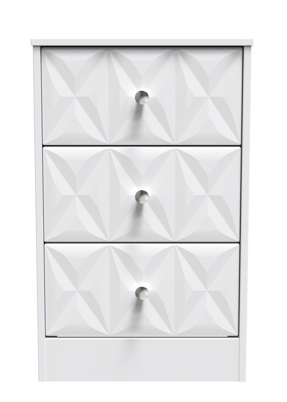 Ready Assembled Toronto  3 Drawer Bedside