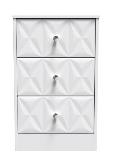 Ready Assembled Toronto 3 Drawer Bedside