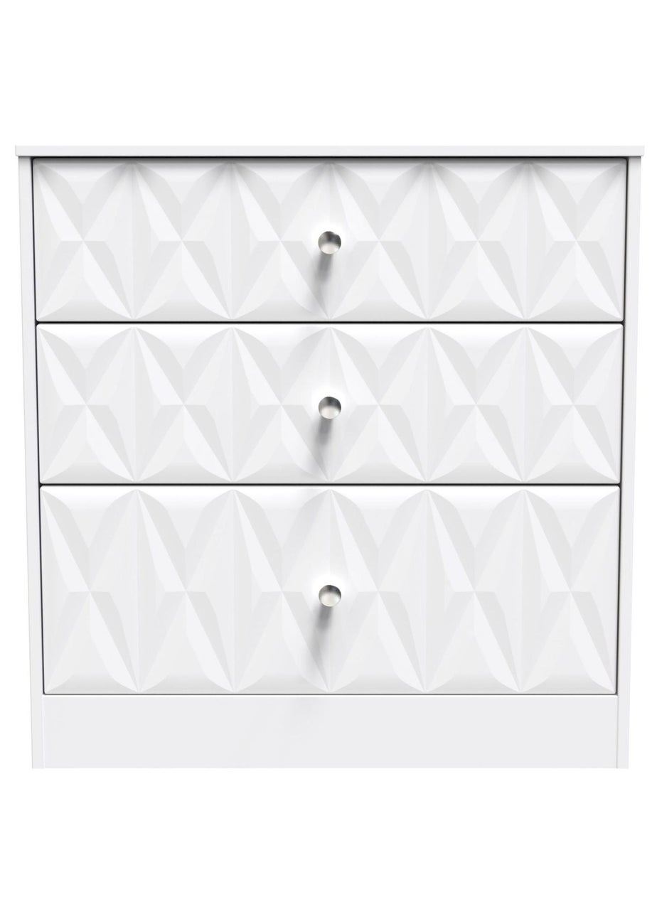 Ready Assembled Toronto  3 Drawer Deep Chest