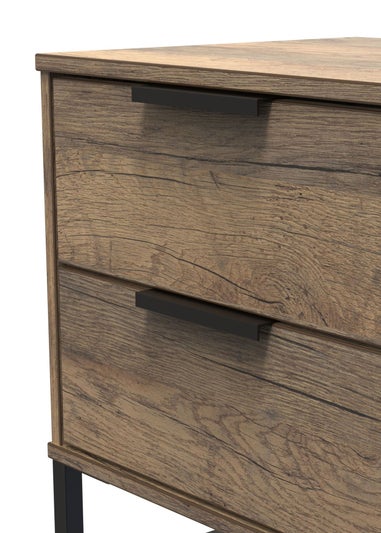 Ready Assembled Milano 2 Drawer Bedside Cabinet