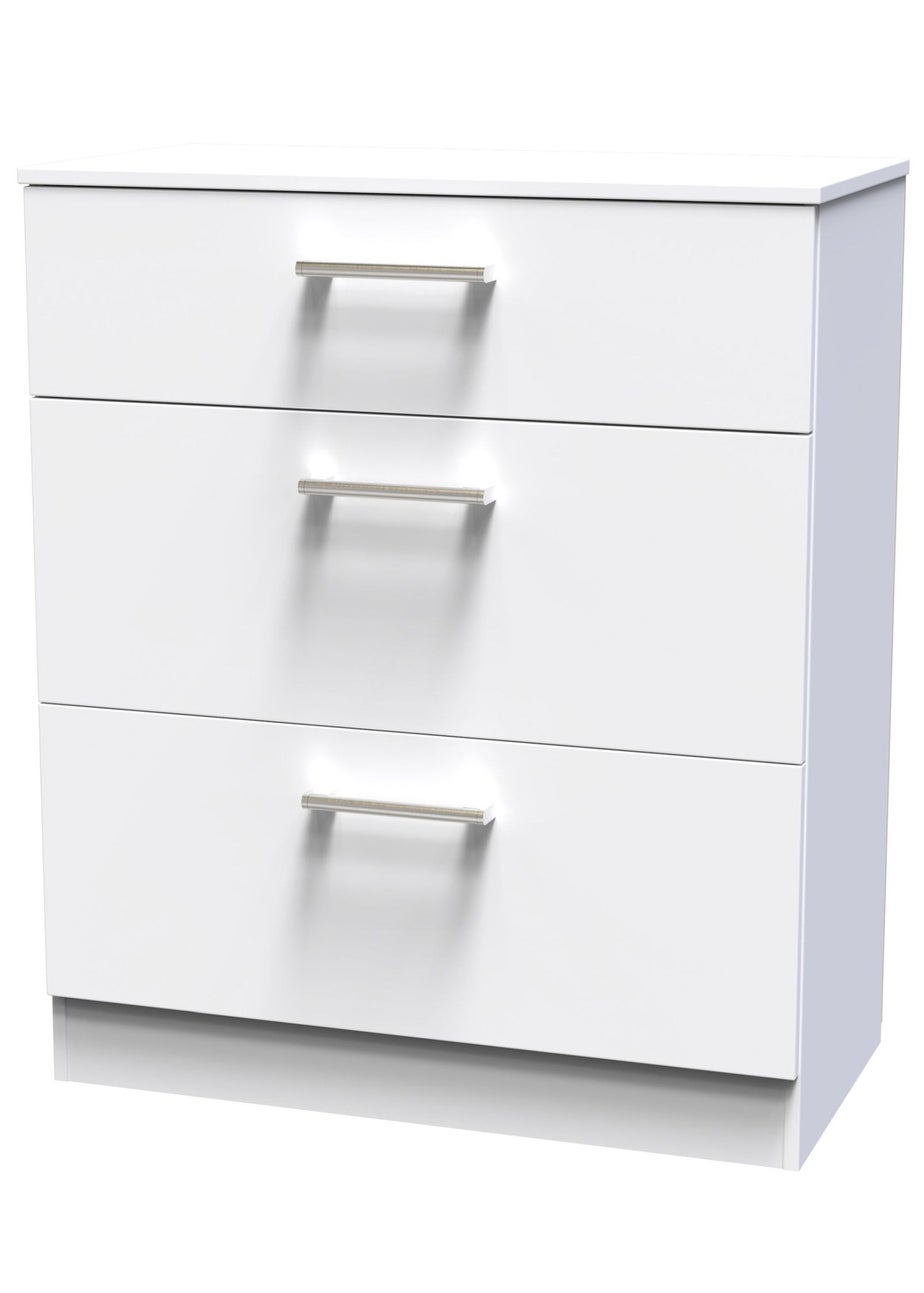 Ready Assembled Bari 3 Drawer Deep Chest