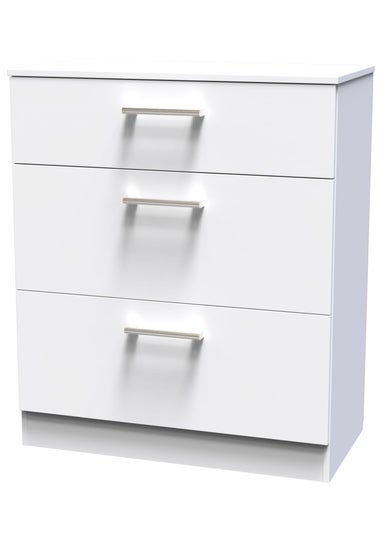 Ready Assembled Bari 3 Drawer Deep Chest