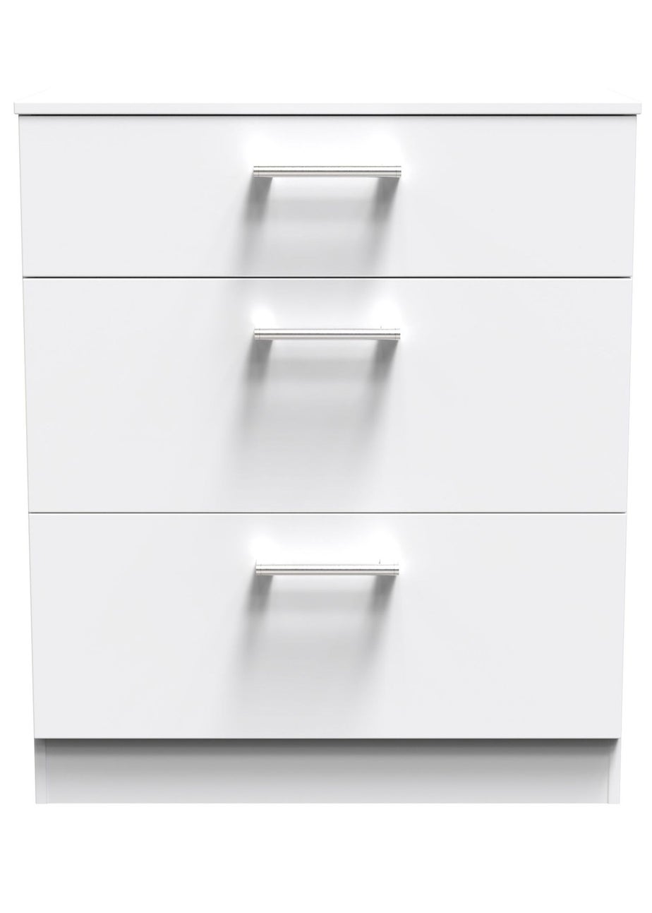 Ready Assembled Bari 3 Drawer Deep Chest