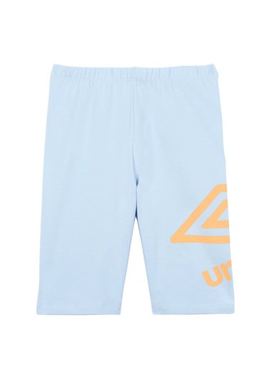 Umbro Sky Blue Core Big Logo Cycling Shorts