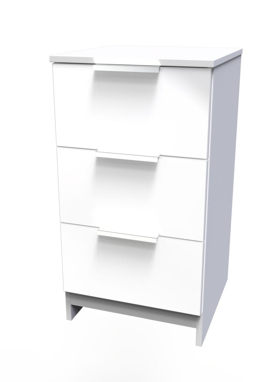 Ready Assembled Panama 3 Drawer Bedside Cabinet