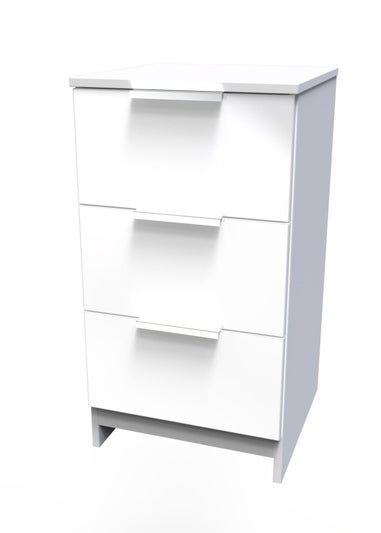 Ready Assembled Panama 3 Drawer Bedside Cabinet
