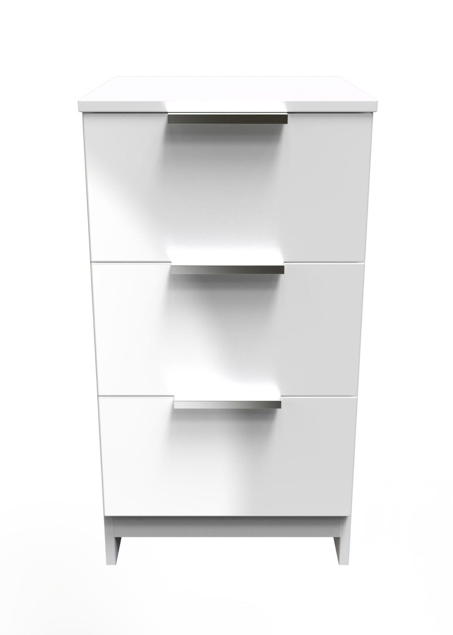 Ready Assembled Panama 3 Drawer Bedside Cabinet
