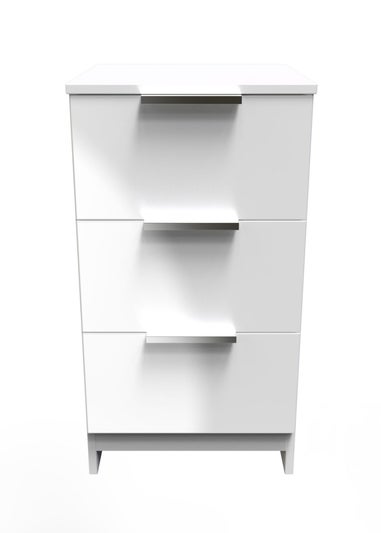 Ready Assembled Panama 3 Drawer Bedside Cabinet