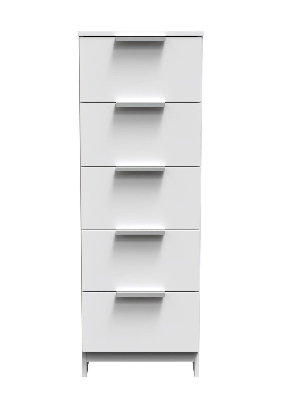 Ready Assembled Panama 5 Drawer Tallboy